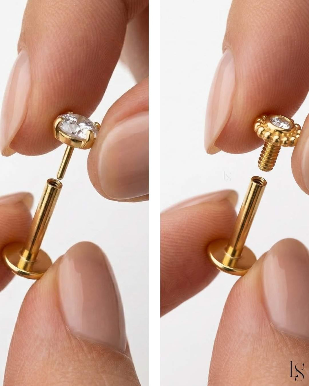 Guide: Sådan sætter du dine flatback piercinger i