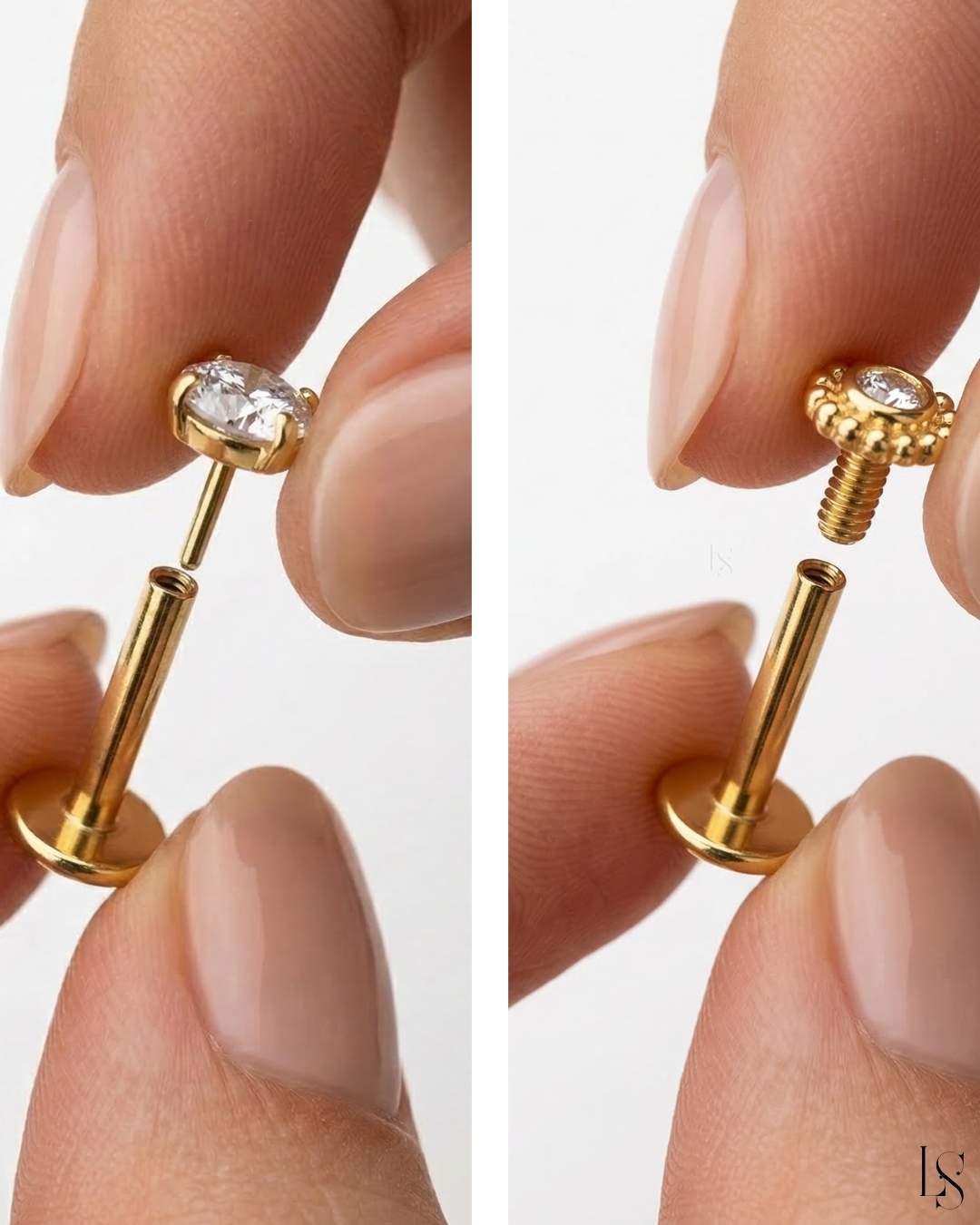 Guide: Sådan sætter du dine flatback piercinger i
