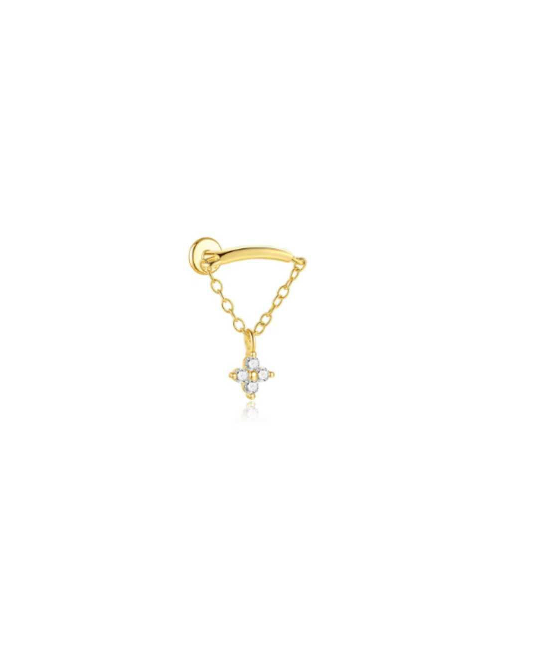 Flora golden drop piercing – Lilu Studio