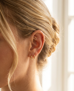 Juliette guldbelagt sløjfe piercing ørering i guld paa oere - rook daith piercing
