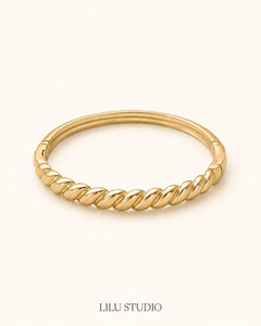 Bangle armbånd snoet forgyldt — Riva