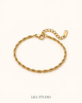 Armbånd tynd rope chain-kæde forgyldt — Ronja