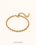 Armbånd tynd rope chain-kæde forgyldt — Ronja