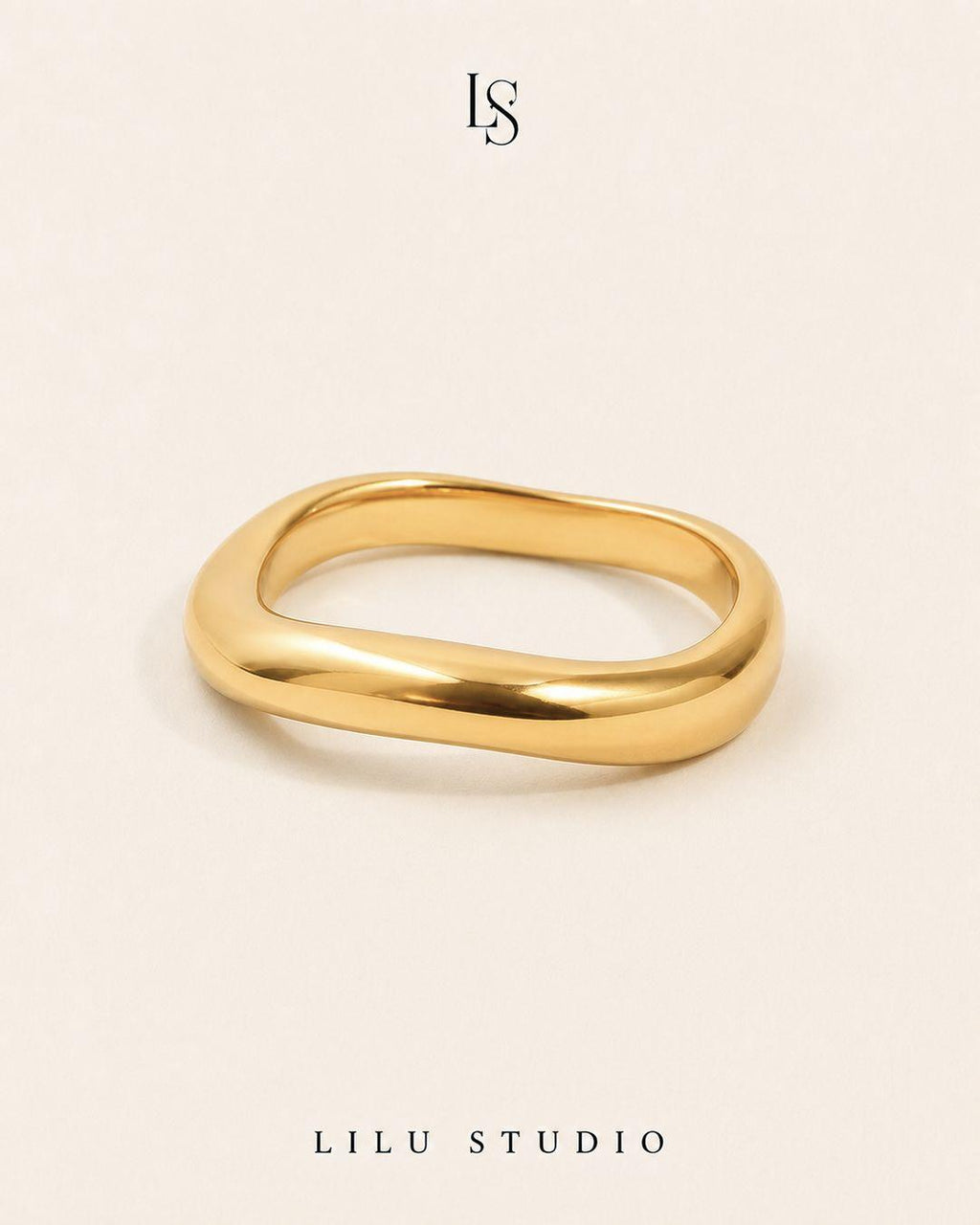 Ringsæt 3 stacking ringe forgyldte — Vesper