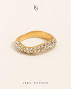 Ringsæt 3 stacking ringe forgyldte — Vesper