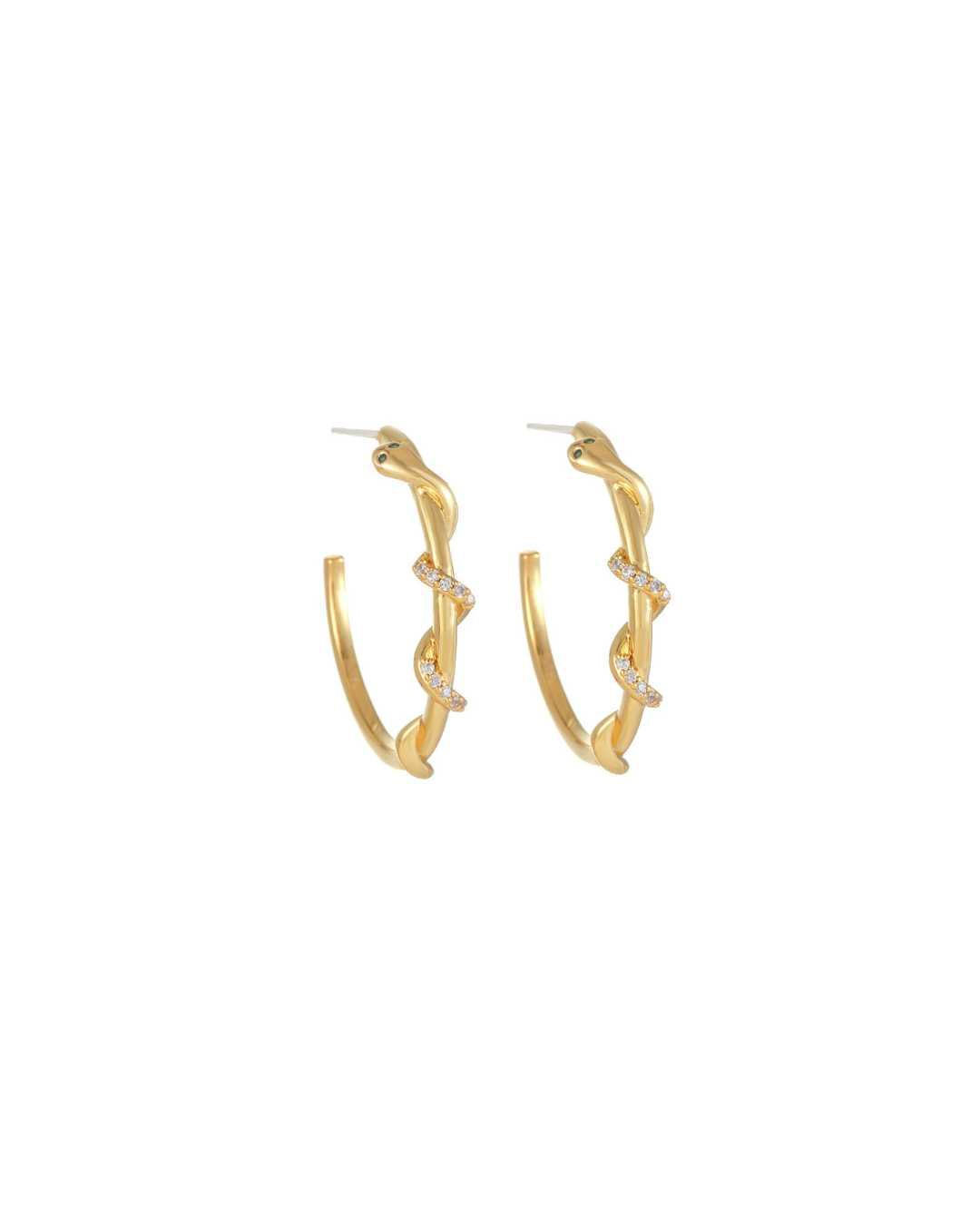 Eris Slange Hoops Øreringe – Lilu Studio
