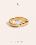 Ringsæt 3 stacking ringe forgyldte — Vesper