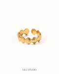 Ring muslingeskal forgyldt — Greta
