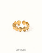 Ring muslingeskal forgyldt — Greta