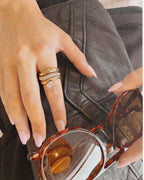 Ringsæt 3 stacking ringe forgyldte — Vesper