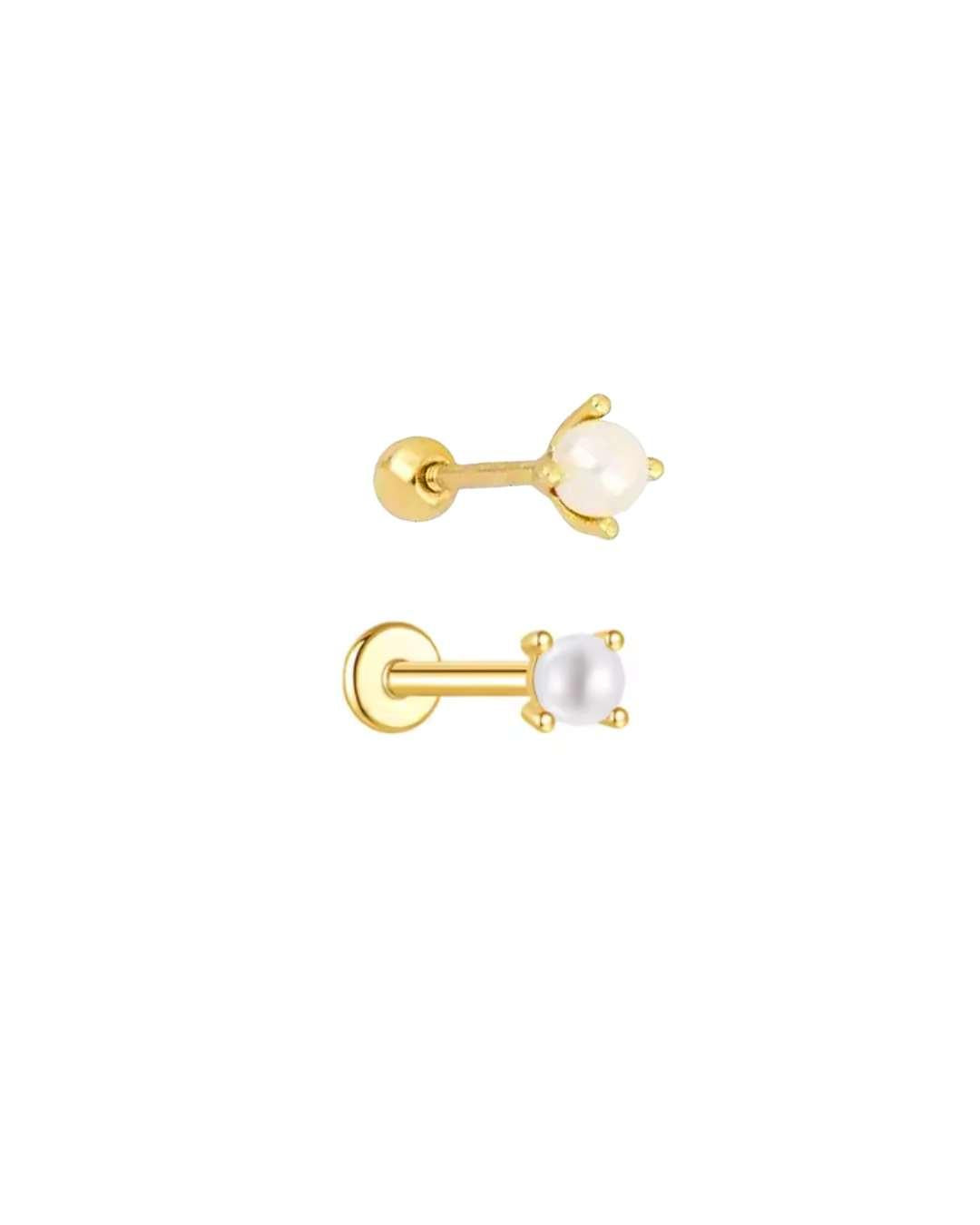 Aurelia Piercing ørering stav med perle