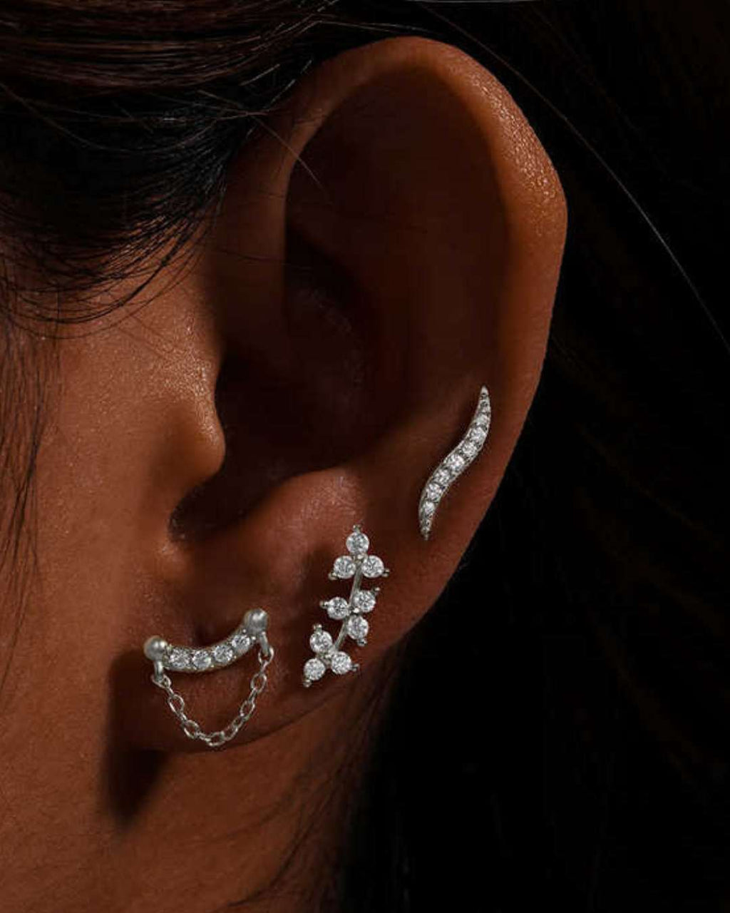 Ava bølge piercing med push pin luk