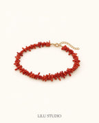 Rød koralsten armbånd — Positano