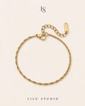 Armbånd tynd rope chain-kæde forgyldt — Ronja