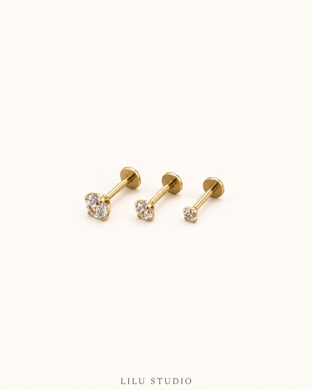 Piercing push pin mini flatback petit — Petit Petit