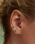 Emerald Vibes – Øreringesæt med grønne sten – Lilu Studio