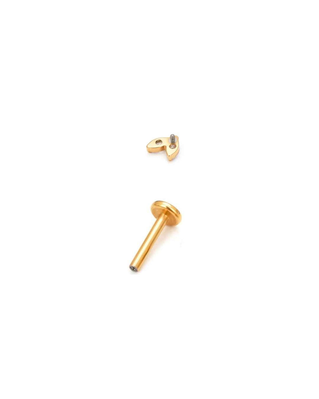 Vela guldbelagt blomster piercing ørering med flatback