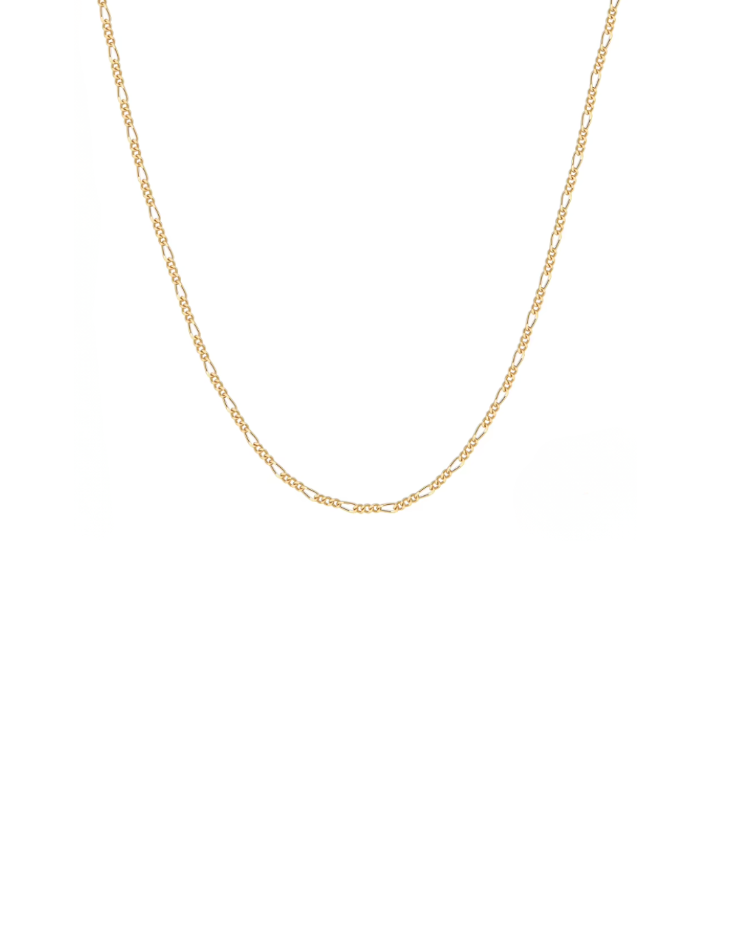 Fiona lang guldbelagt figaro halskæde 55 og 60 cm