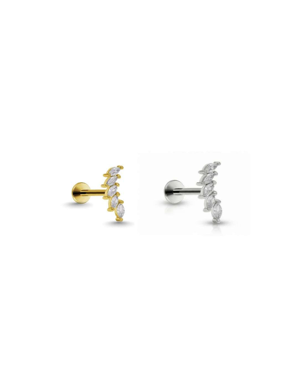 Swan flatback piercing med push pin – Lilu Studio