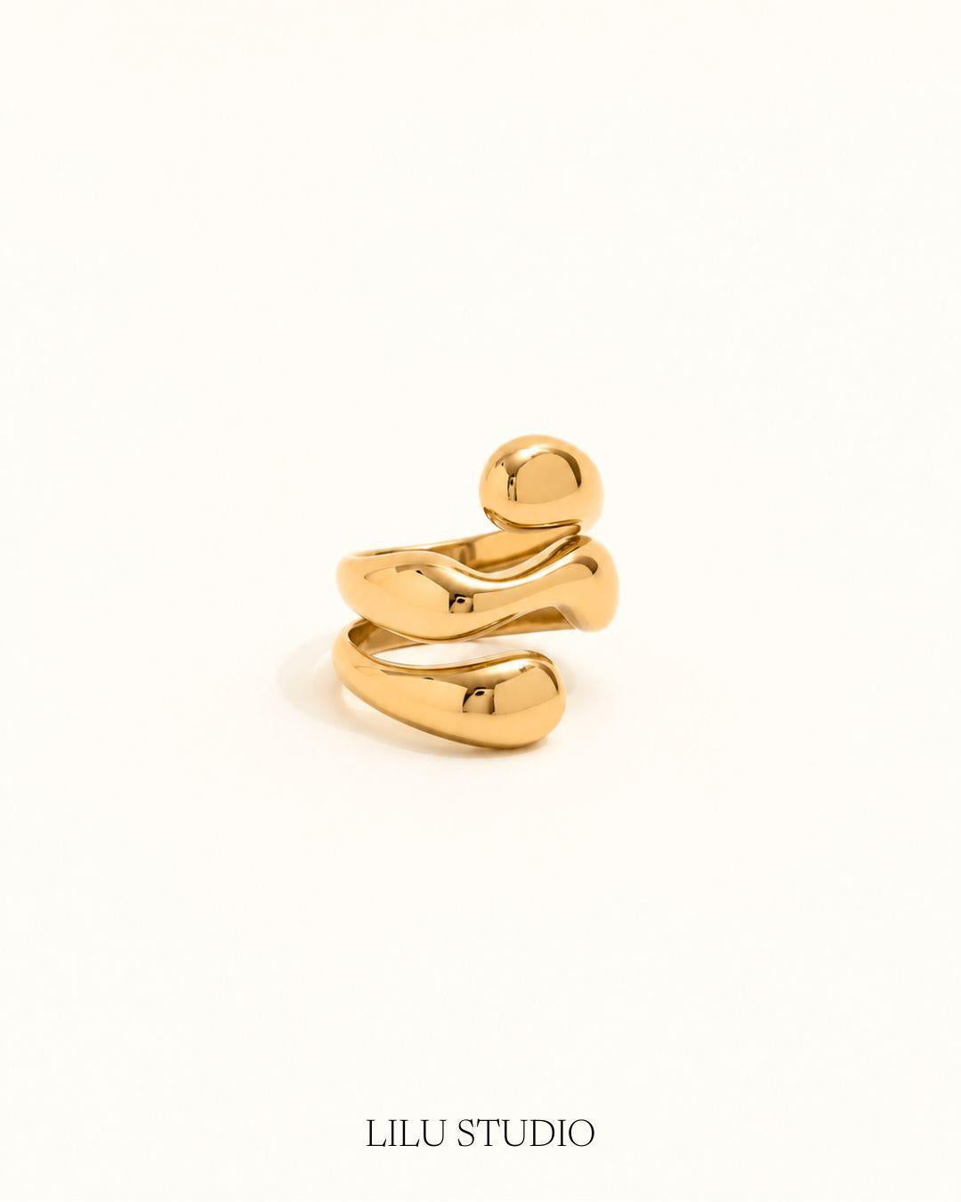Ring snoet forgyldt — Sola
