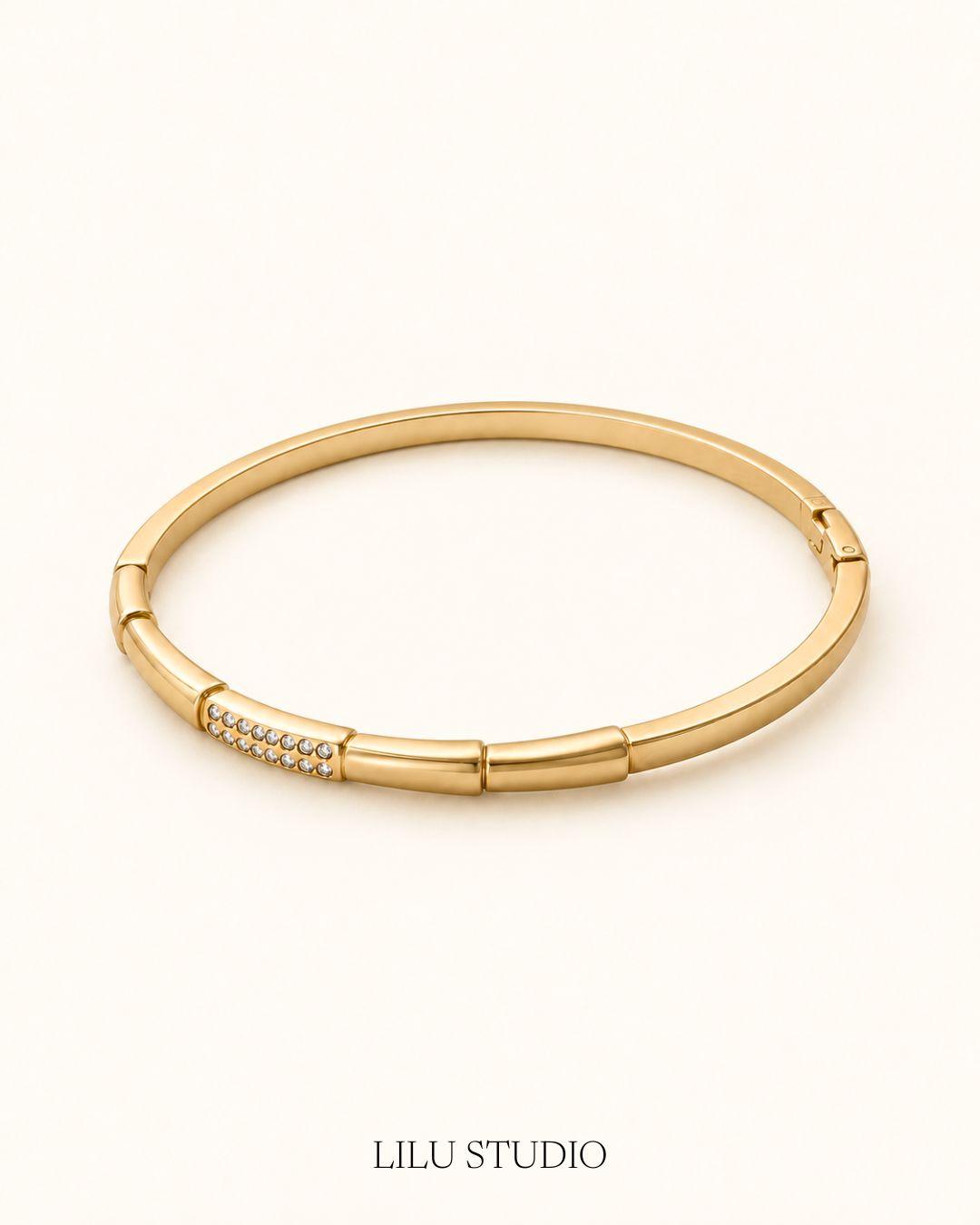 Bangle armbånd slim segmenteret — Signe