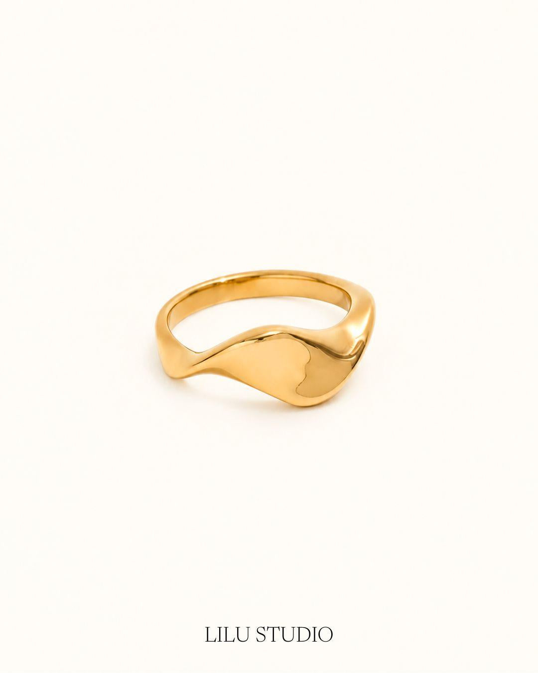 Ring bølge forgyldt — Soft