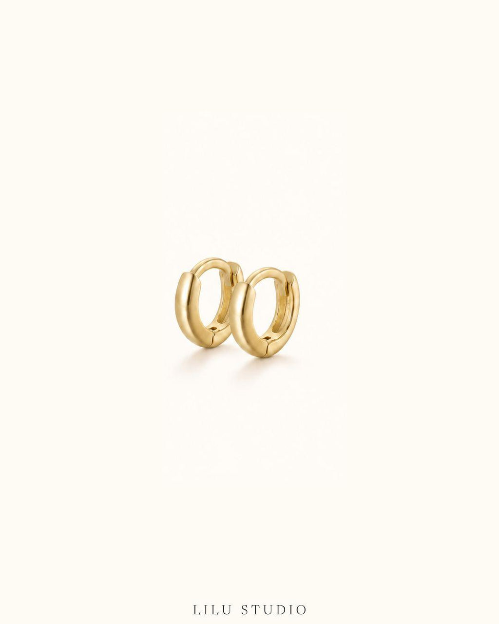 Øreringe hoops mini petit petite guldbelagt — Rue