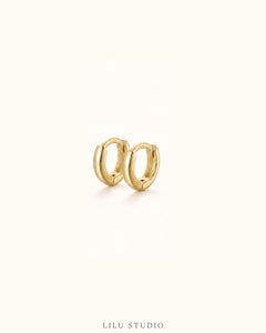 Øreringe hoops mini petit petite guldbelagt — Rue