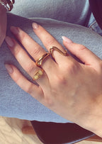 Tide guldbelagt ring med bue