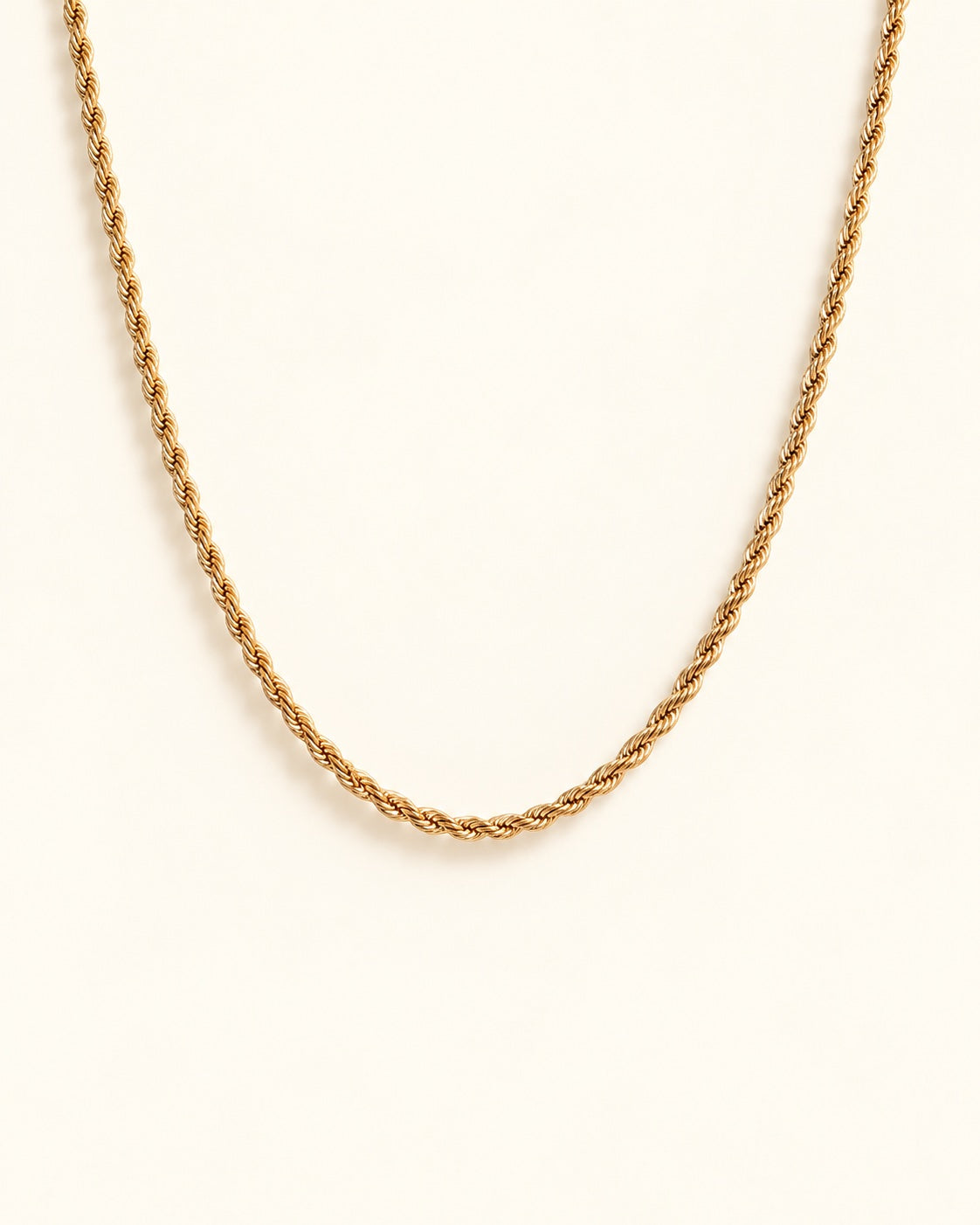 Ane forgyldt rope chain halskæde