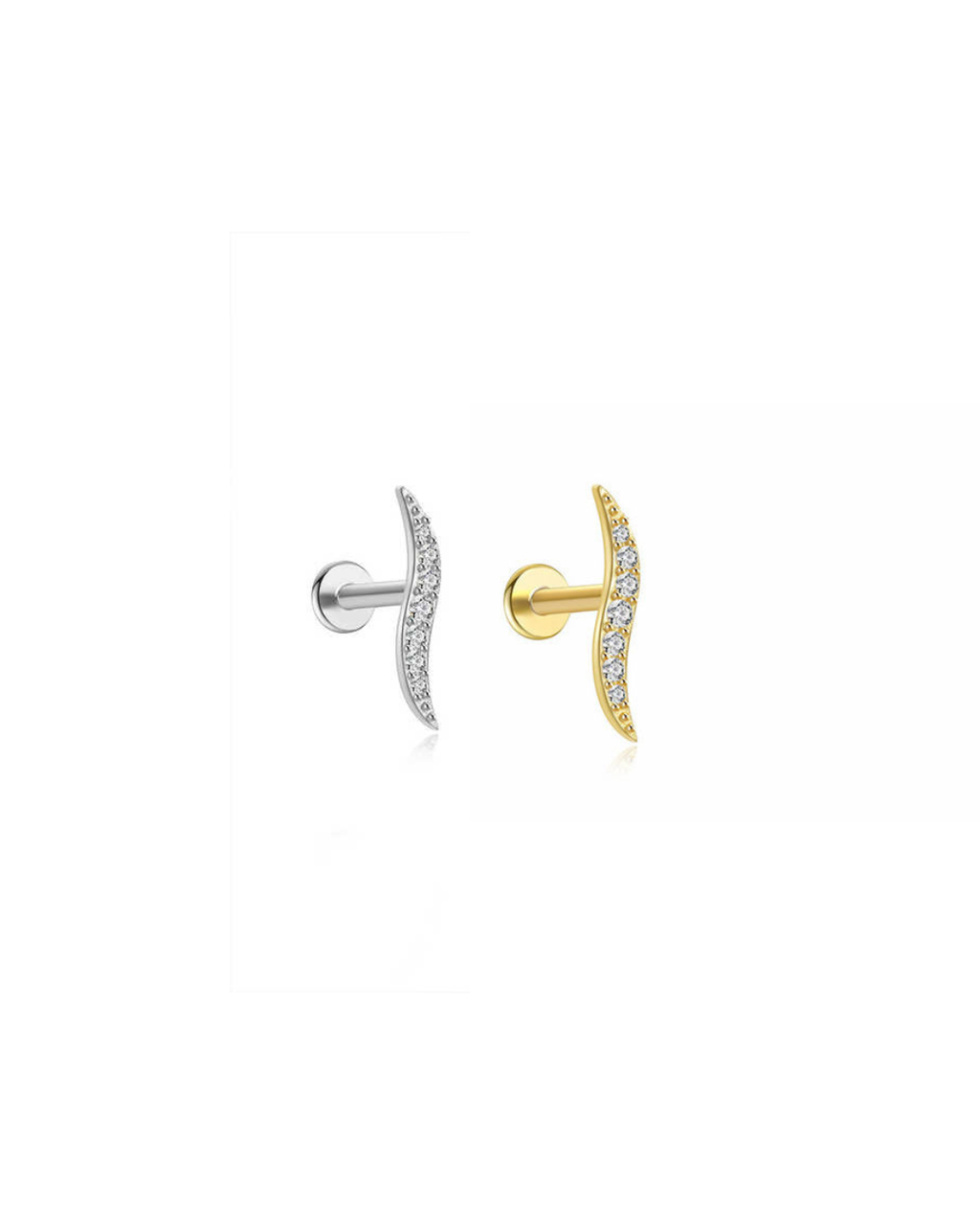 bølge piercing med push pin luk