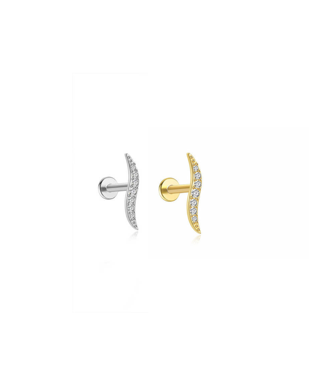 bølge piercing med push pin luk