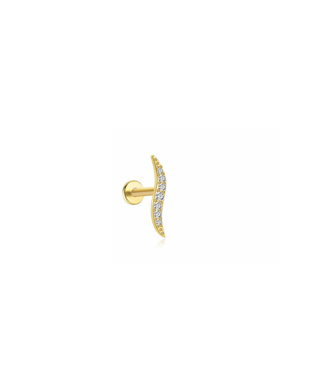 bølge piercing med push pin luk