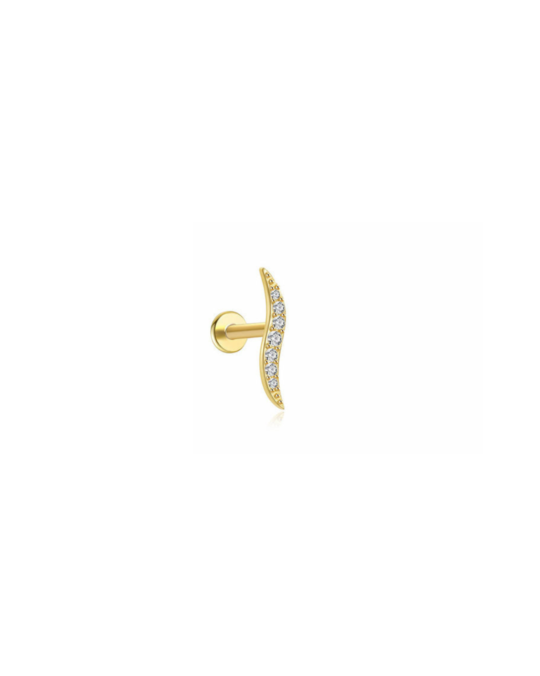 bølge piercing med push pin luk