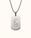 Dog tag halskæde til indgravering til mænd