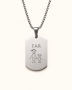 Dog tag halskæde til indgravering til mænd