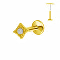 Vivi push pin piercing med flat back
