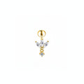 Lotte marquise lotus piercing med flat back