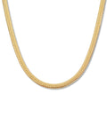serena flat snake guldbelagt choker halskæde 5 mm bred