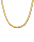 serena flat snake guldbelagt choker halskæde 5 mm bred