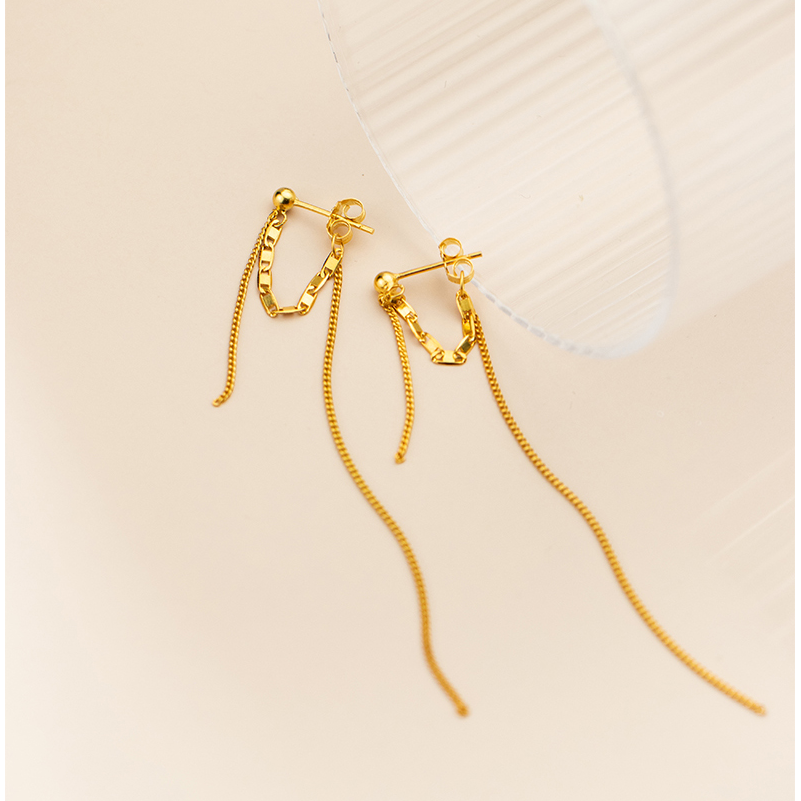 Farrah Guldøreringe med Kæder