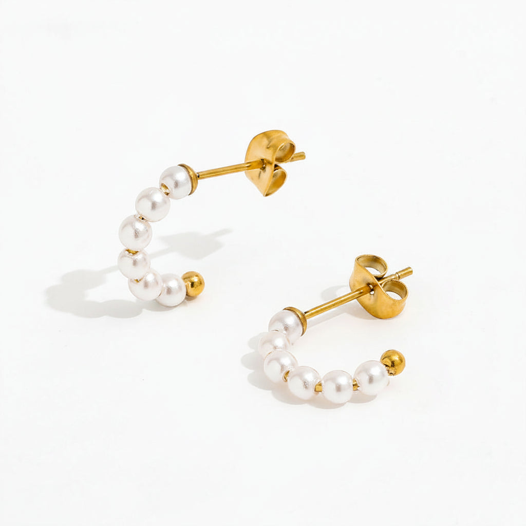 Luna Perle Hoops Øreringe – Lilu Studio