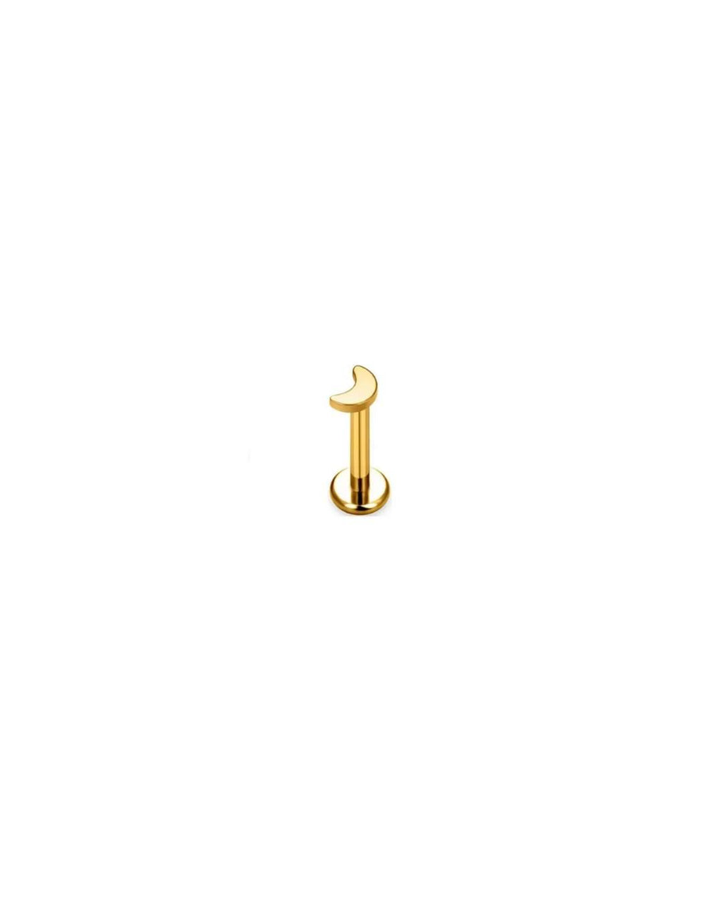 måne piercing med flad lås