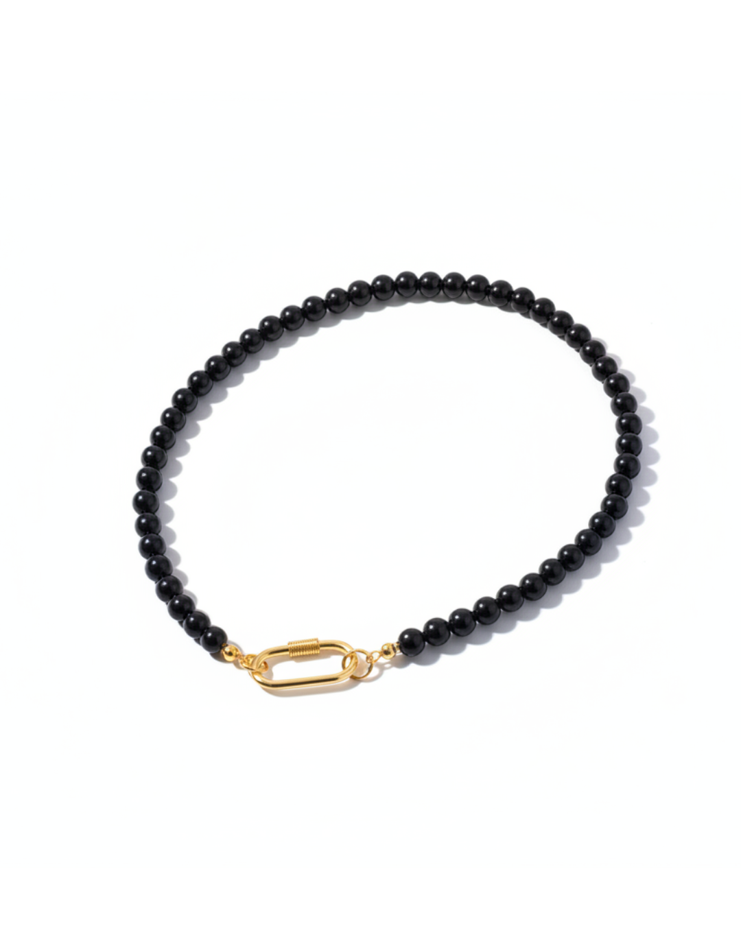 halskæde til vedhæng med sorte obsidian perler