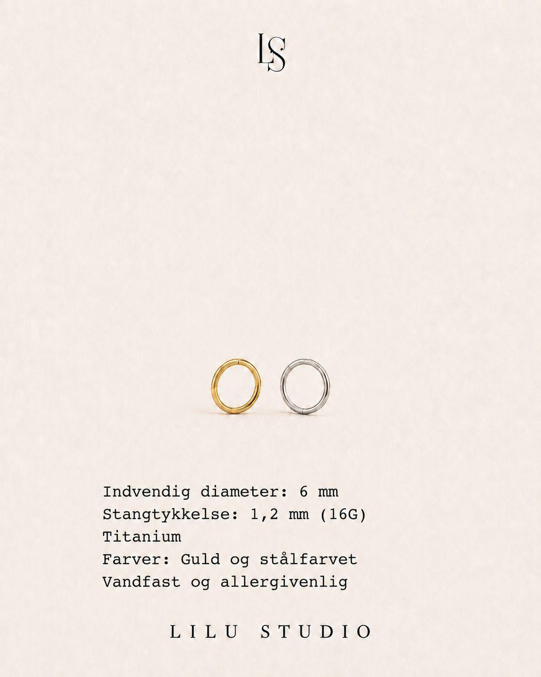 piercing ring 6 mm i diameter 