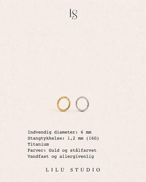 piercing ring 6 mm i diameter 
