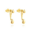 Golden drop dråbe ear jackets ørestikkere