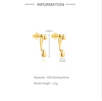 Golden drop dråbe ear jackets ørestikkere
