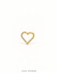 Piercing daith ørering hjerte — Amour – forgyldt, packshot