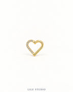 Piercing daith ørering hjerte — Amour – forgyldt, packshot